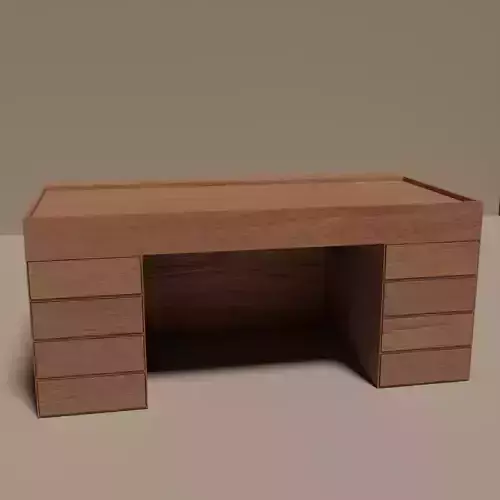 Wooden Realistic Desk