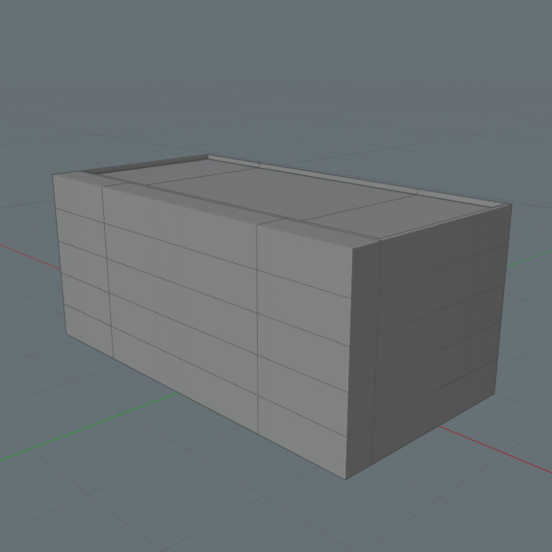 Wooden Realistic Desk Low-poly 3D model_7