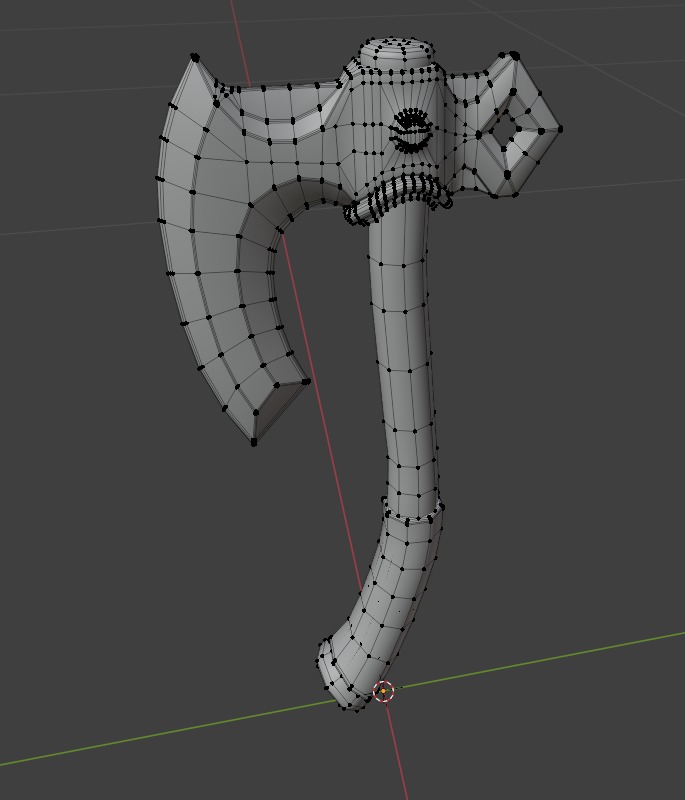 Medieval Axe Low-poly 3D model Low-poly 3D model_9