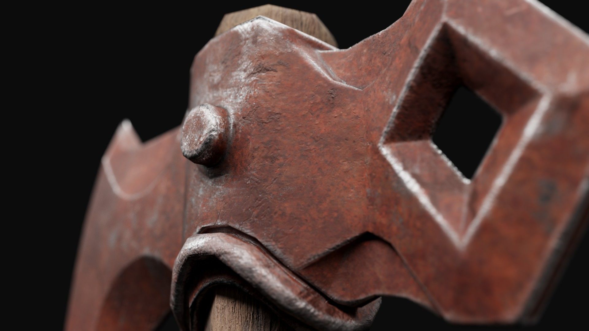 Medieval Axe Low-poly 3D model Low-poly 3D model_4