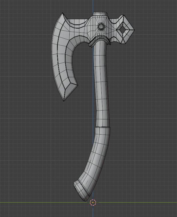 Medieval Axe Low-poly 3D model Low-poly 3D model_8