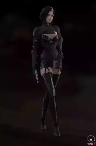 Military girl rig hot girl resident evil