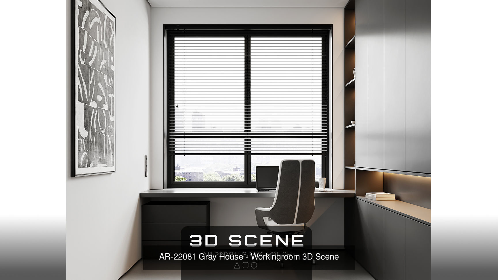 AR-22081 Gray House - Bundle 3D Scene 3D Model Collection_4