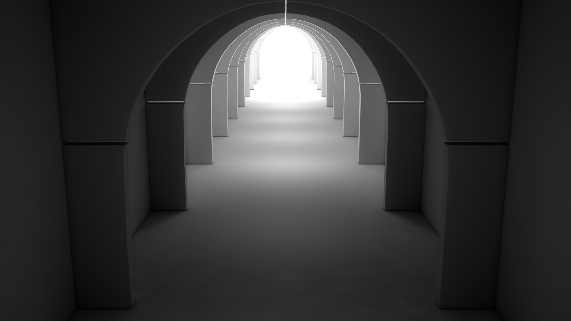Sci Fi Hallway Interior 3D model_2