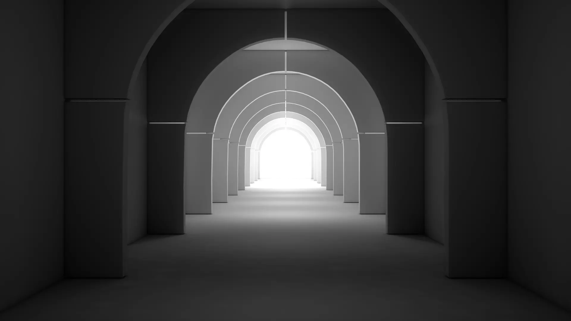 Sci Fi Hallway Interior 3D model_0