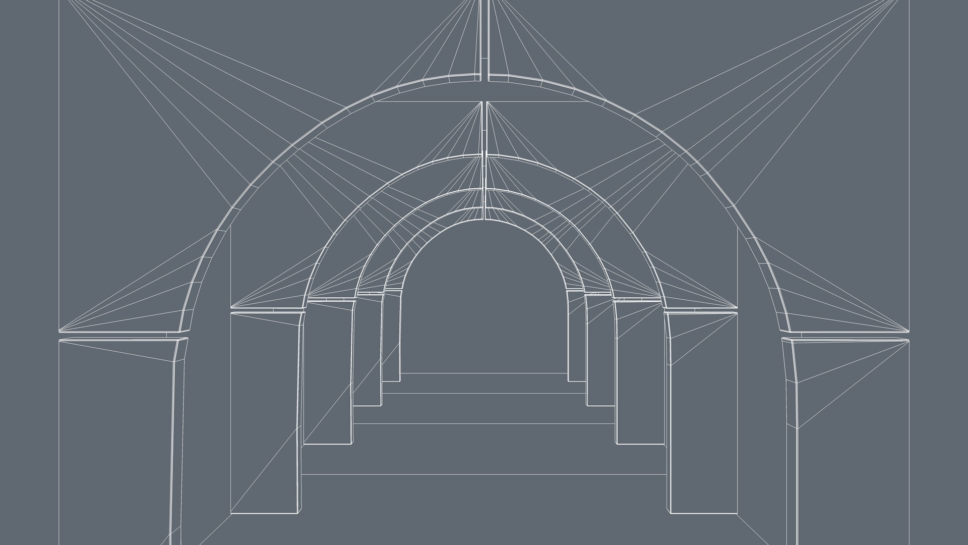 Sci Fi Hallway Interior 3D model_7