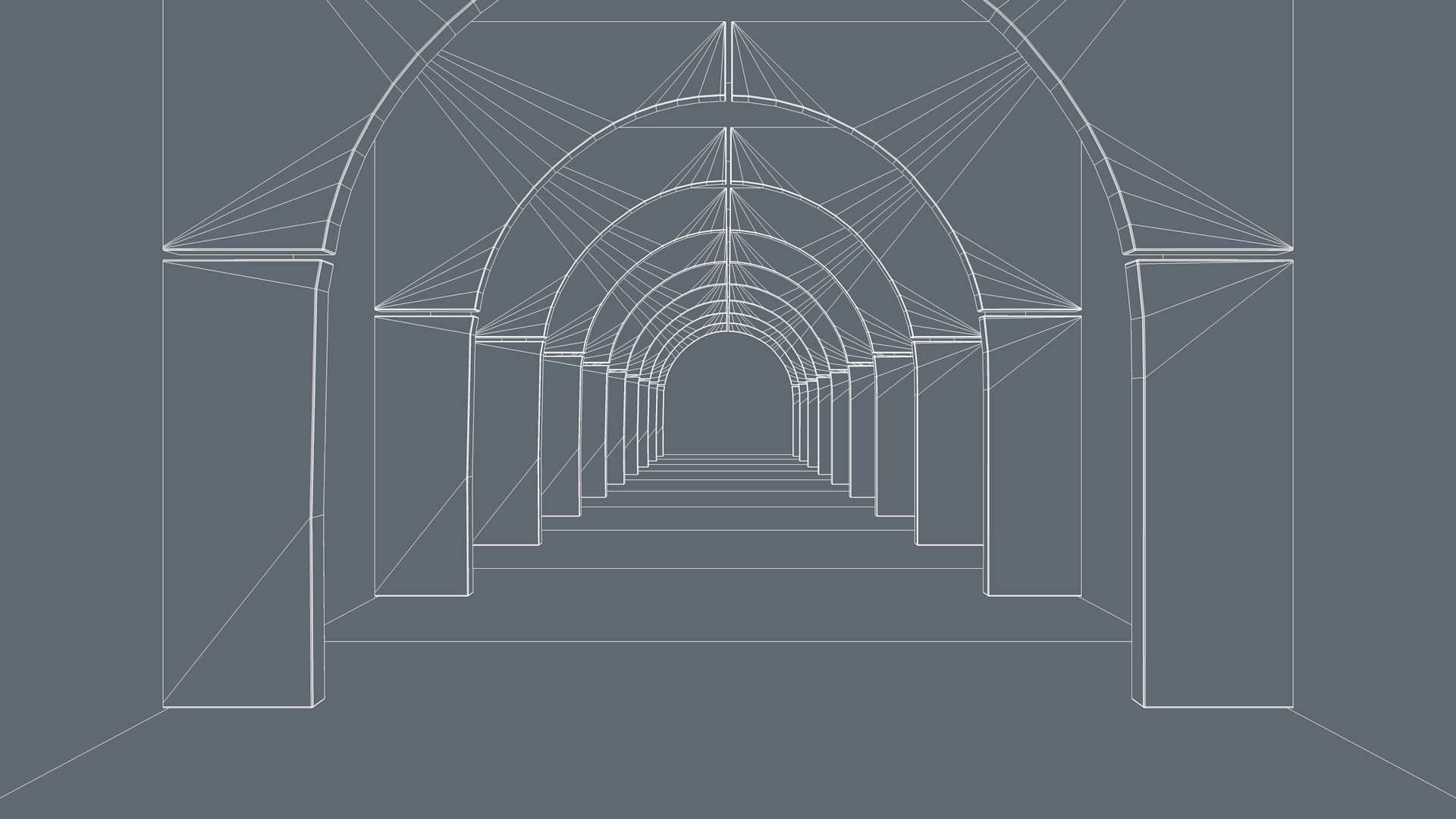 Sci Fi Hallway Interior 3D model_4