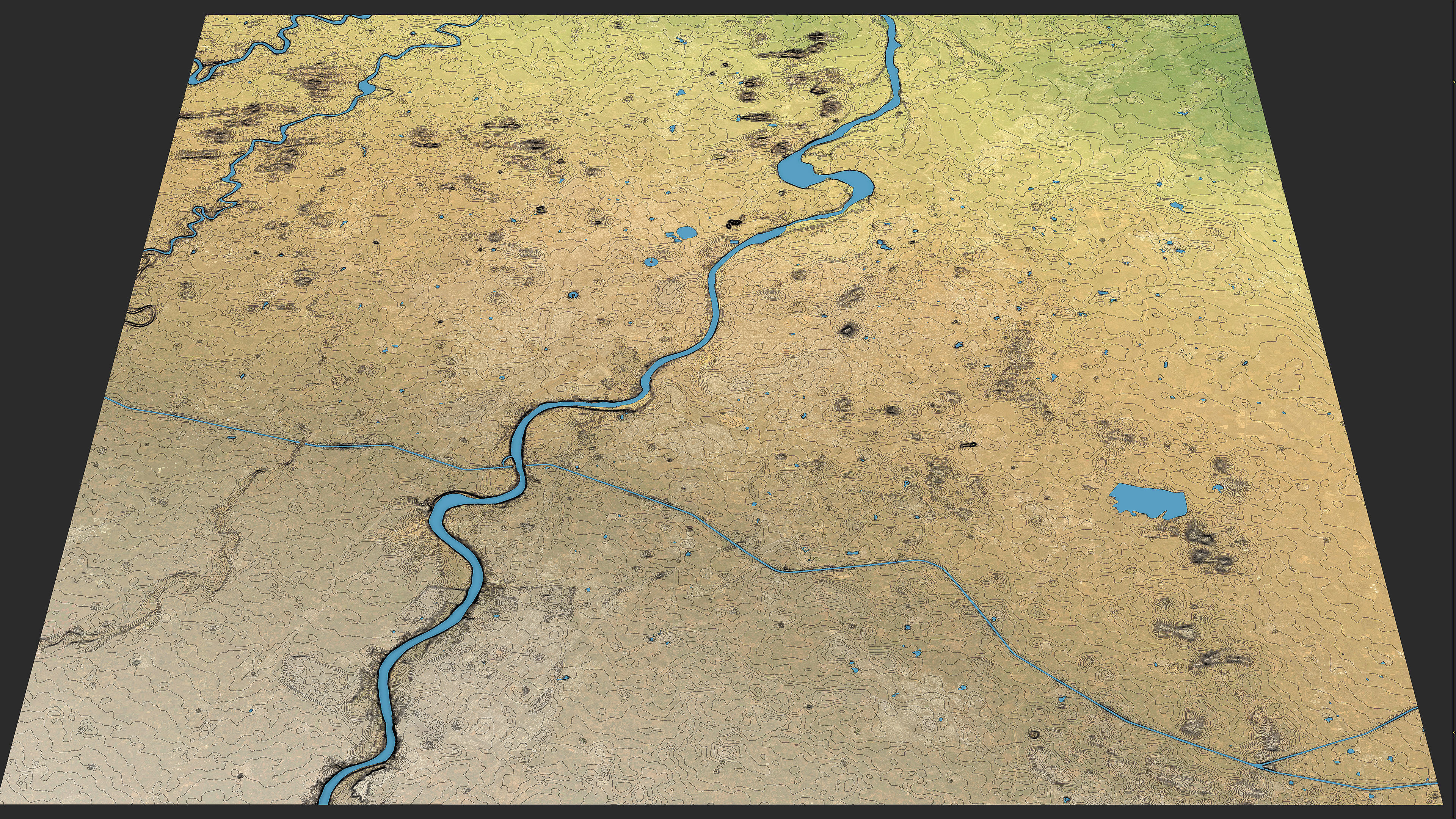 Ahmedabad - Topography Terrain Low-poly 3D model_5
