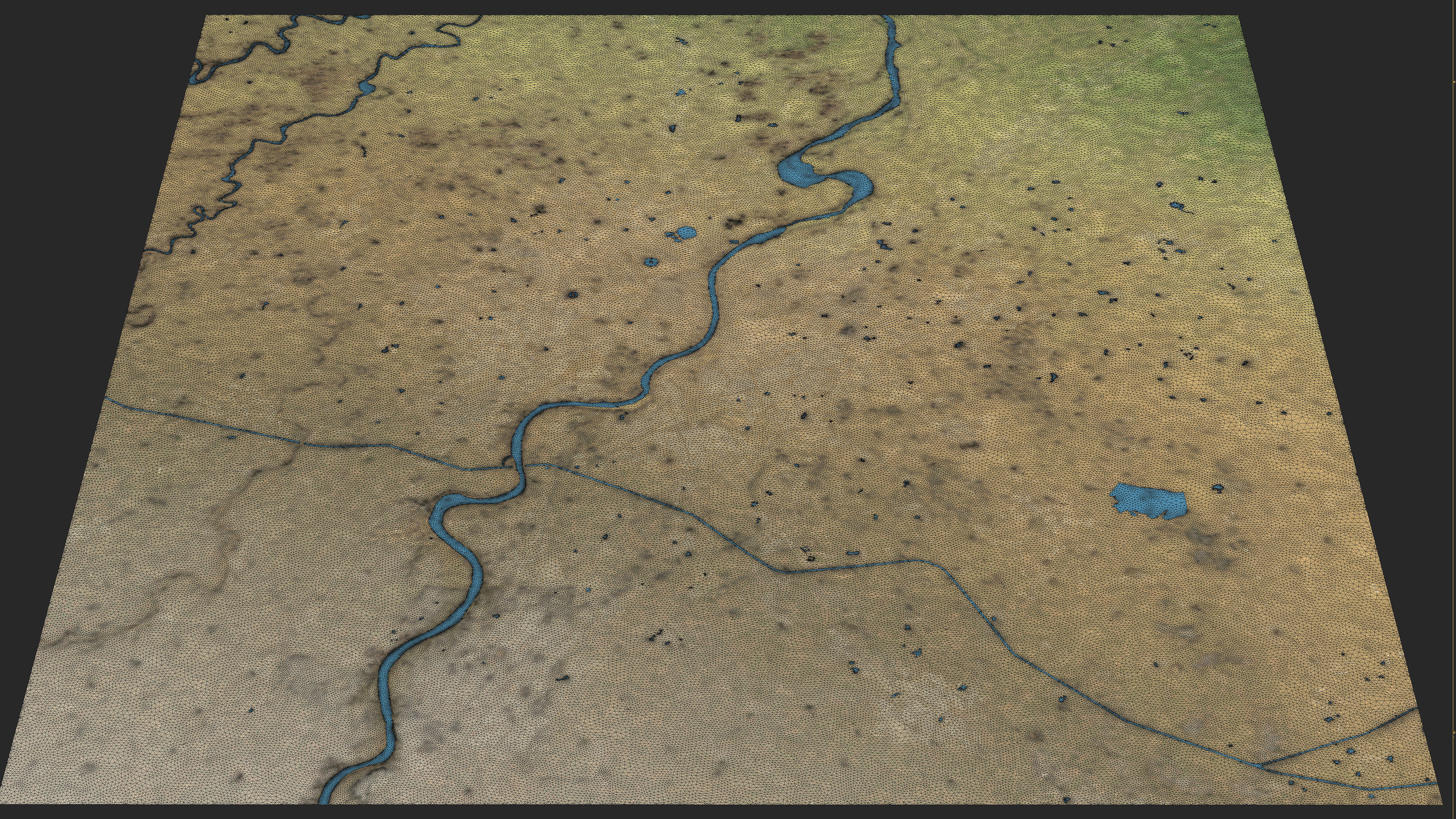 Ahmedabad - Topography Terrain Low-poly 3D model_6
