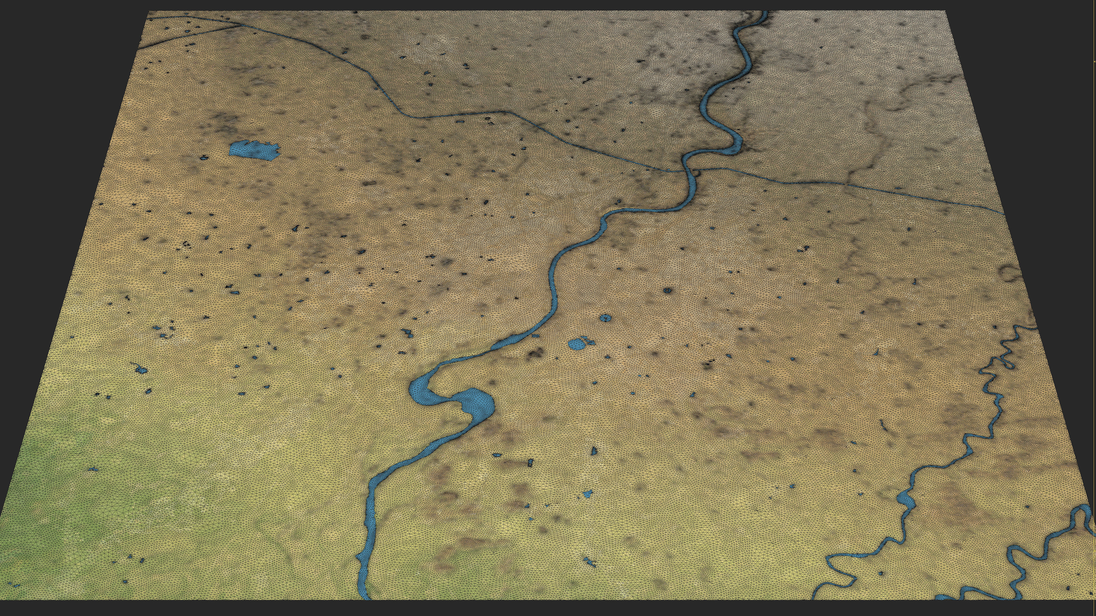 Ahmedabad - Topography Terrain Low-poly 3D model_2