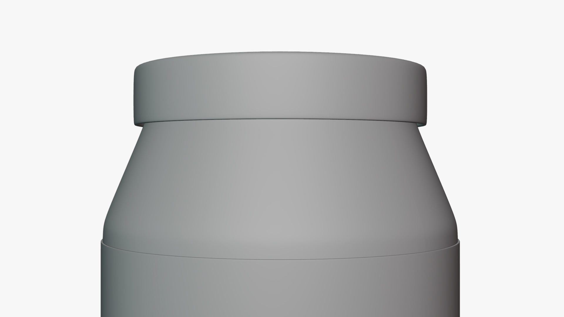 Basic Mayonnaise Jar - Geometry Only No Textures No Materials 3D model_2