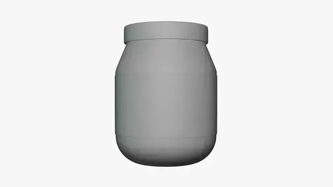 Basic Mayonnaise Jar - Geometry Only No Textures No Materials