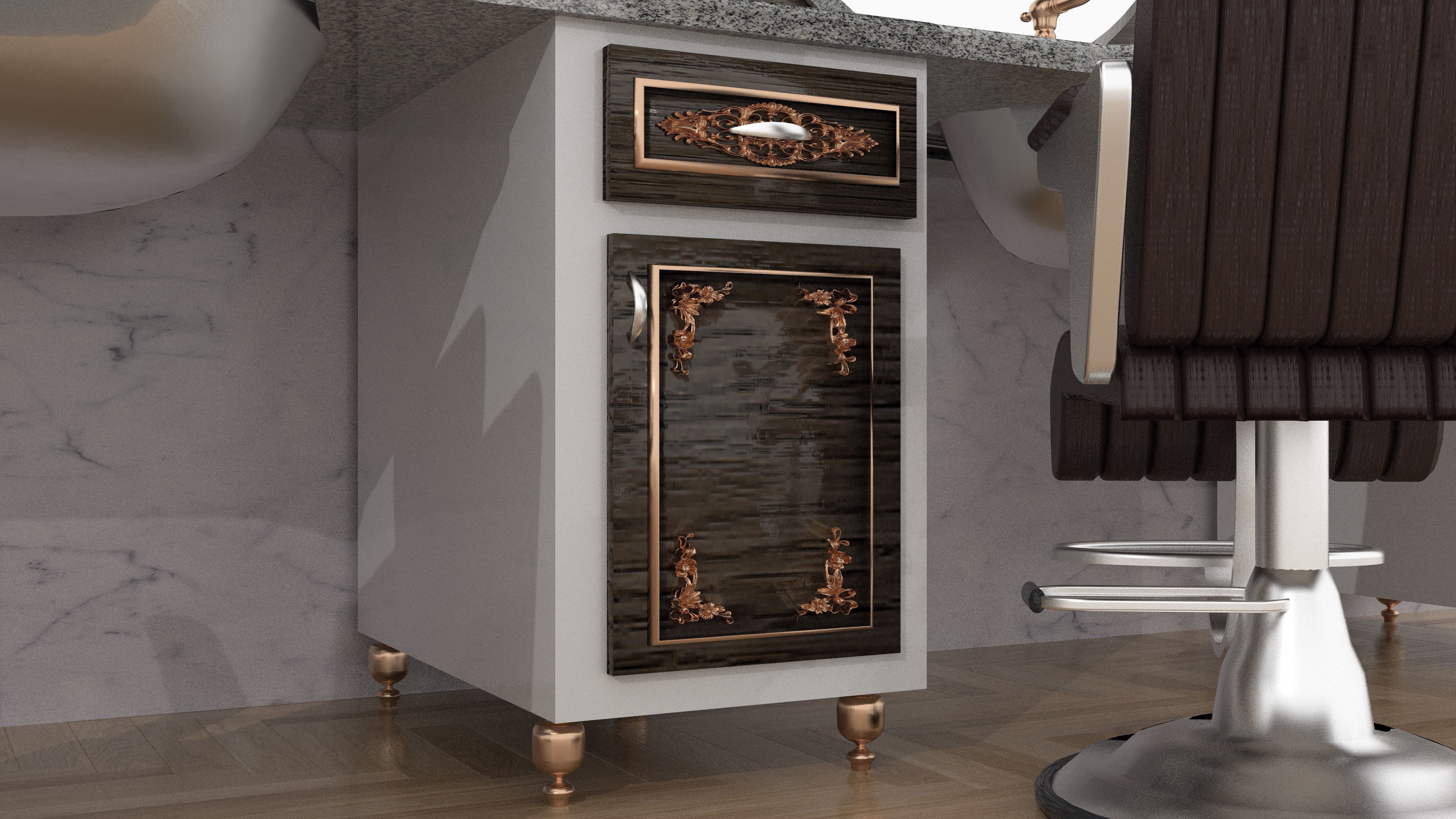 Barbershop Counter 3D model_4