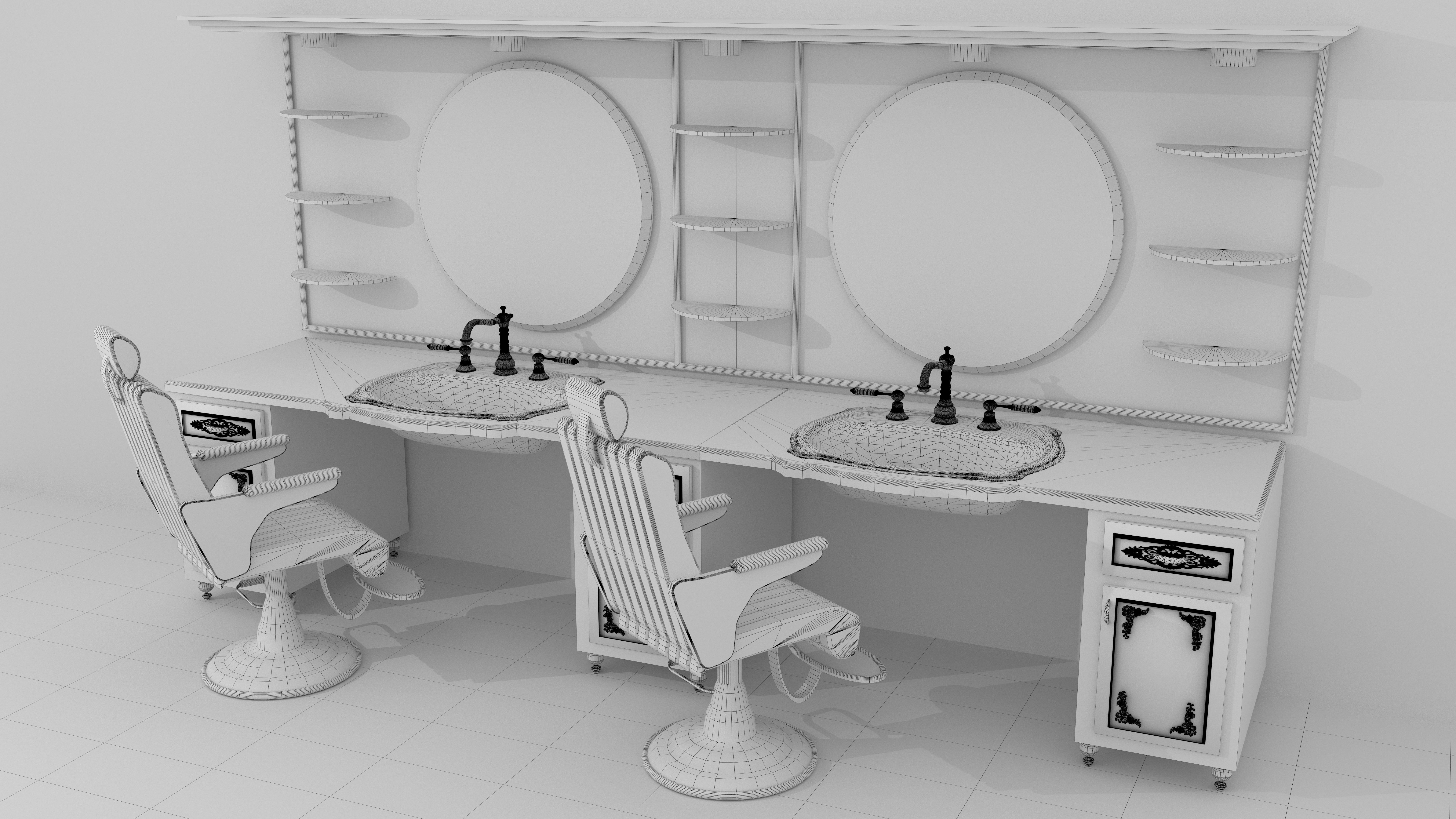 Barbershop Counter 3D model_10