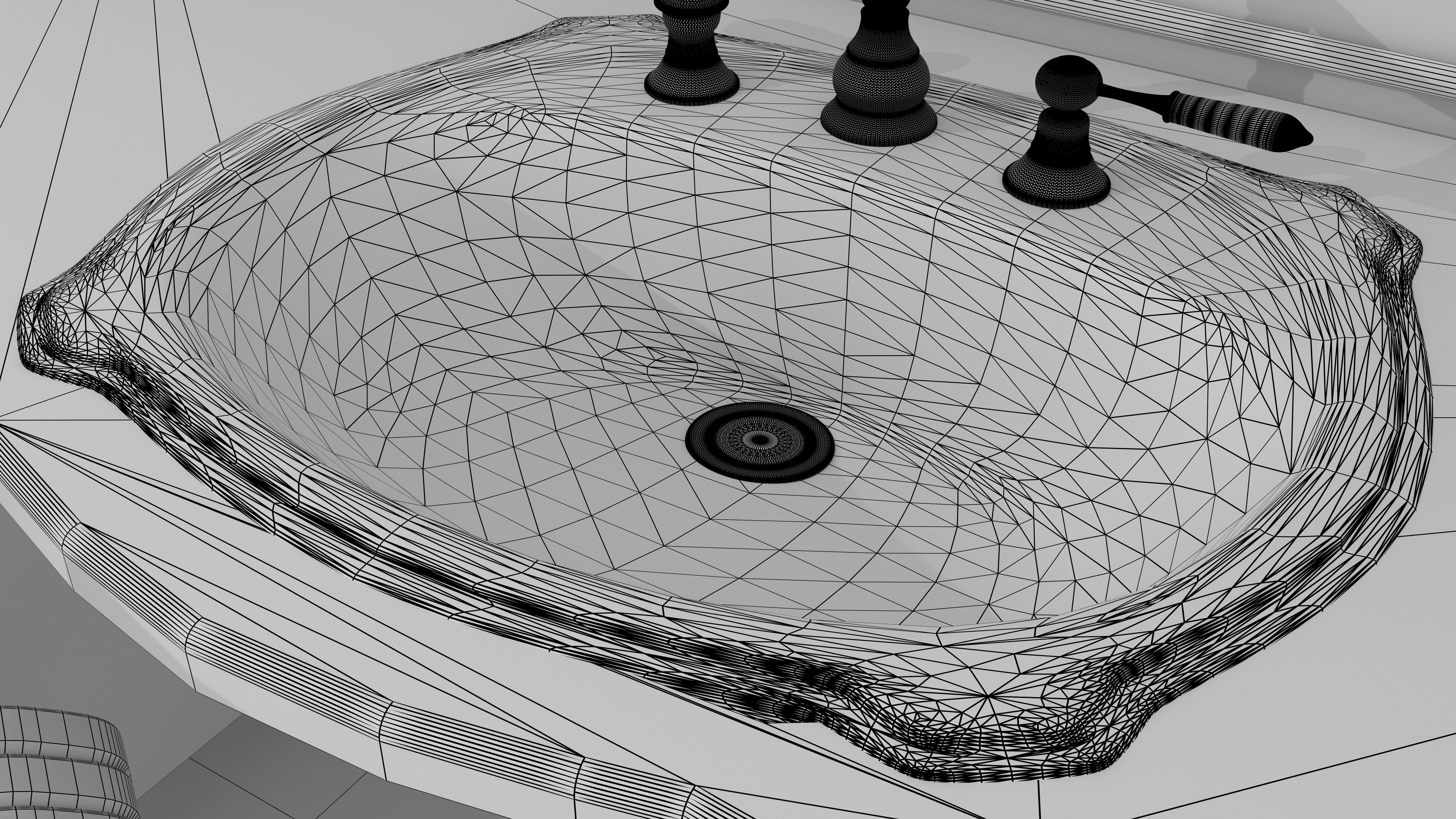 Barbershop Counter 3D model_14