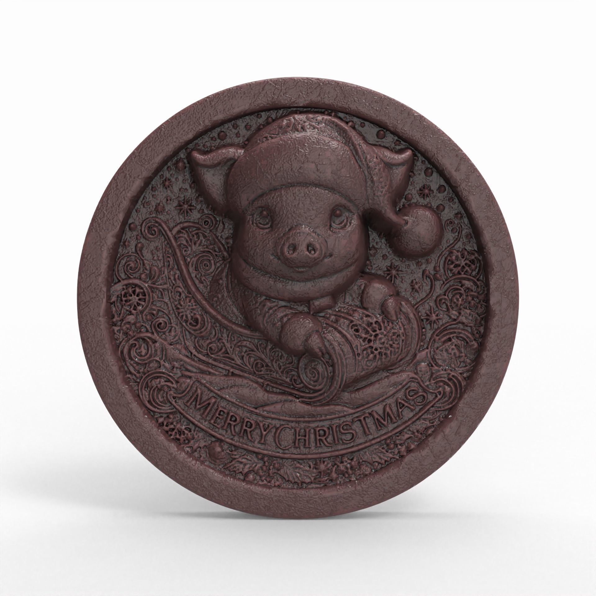 pig christmas decor  3D print model_2