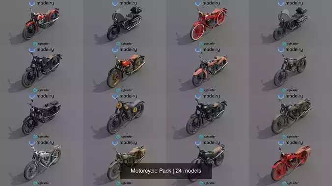 Motorcycle Pack 3D Model Collection
