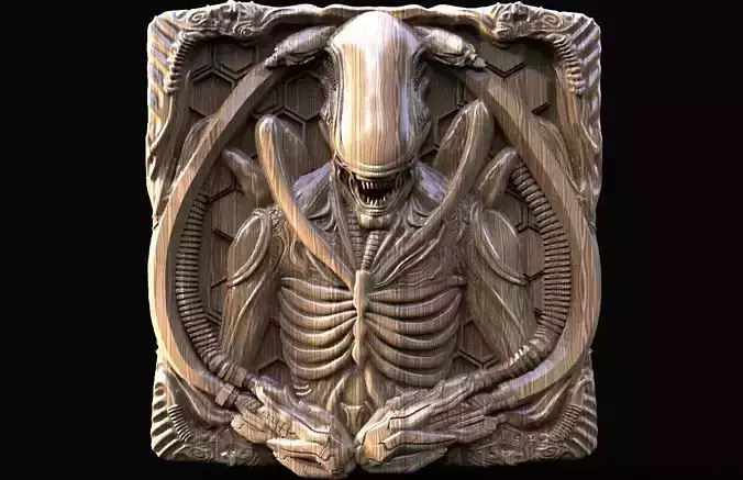 Alien Xenomorph CNC 3D print model