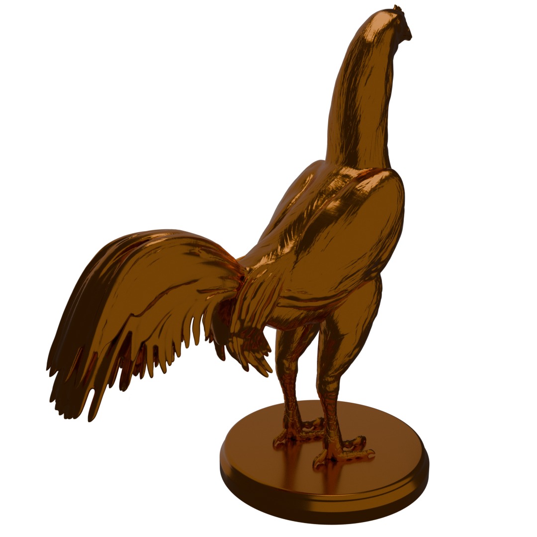 fight rooster 3D print model_2