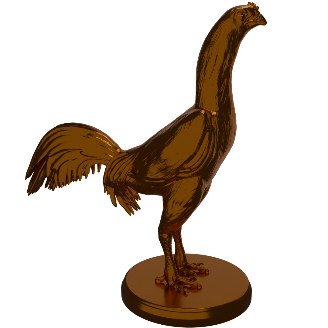 fight rooster 3D print model_1
