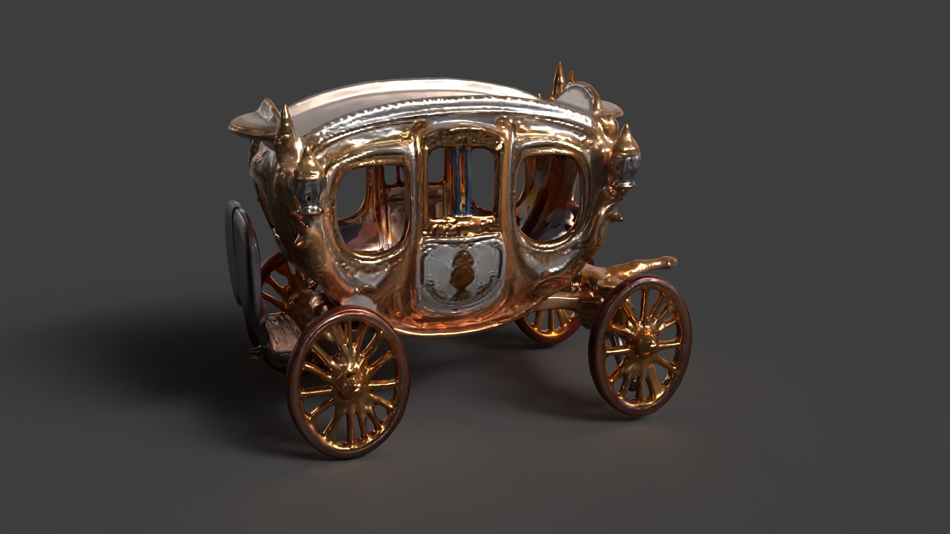 Chinese ancient carriage figure Low-poly 3D model_5