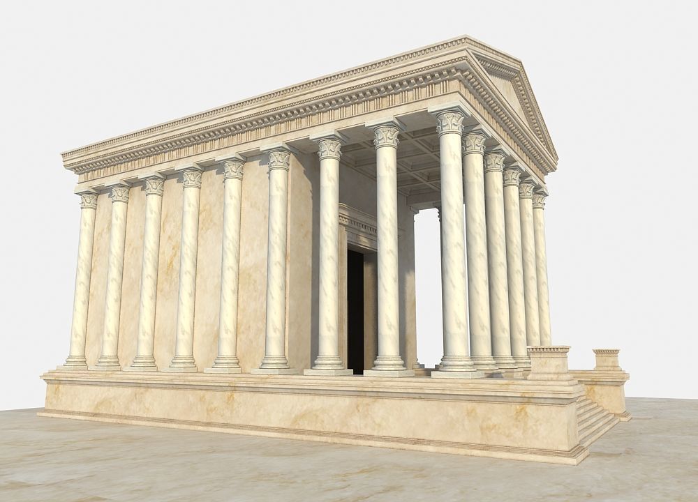 Ancient Temple 3D model_3