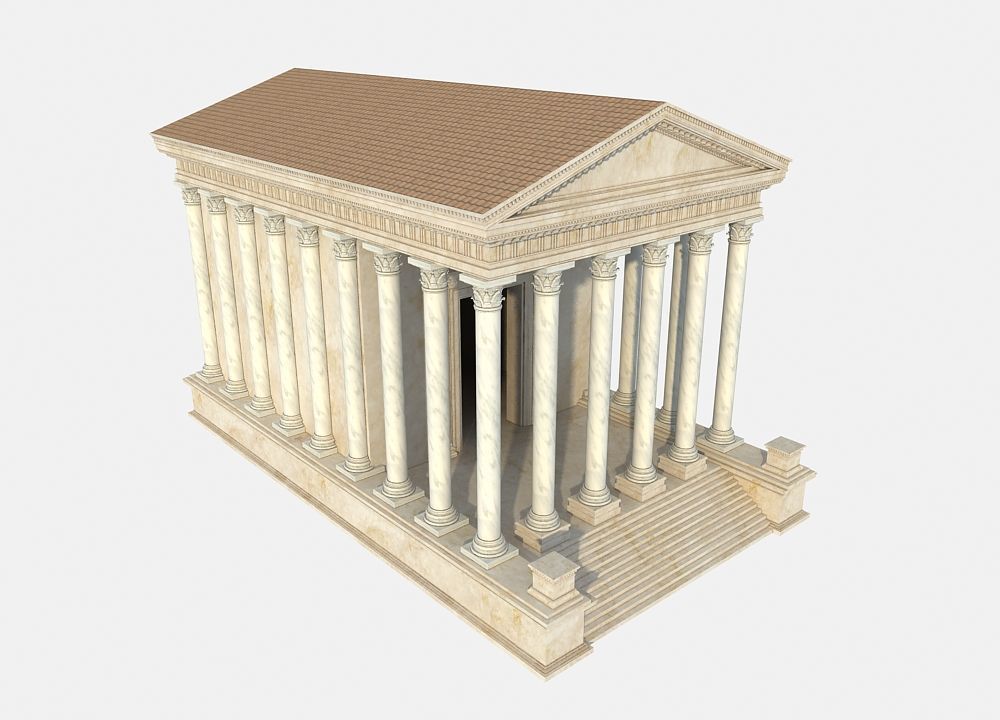Ancient Temple 3D model_4