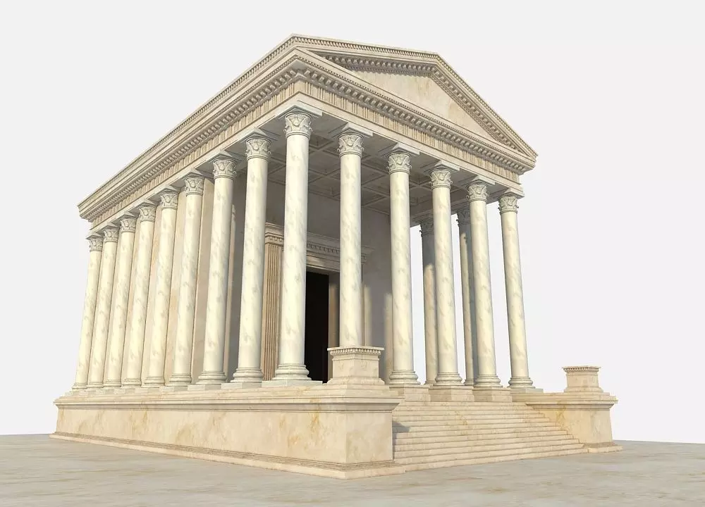 Ancient Temple 3D model_0