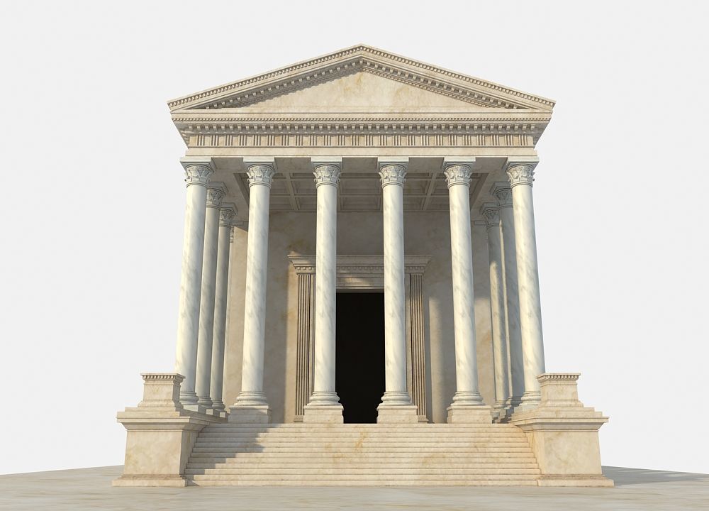 Ancient Temple 3D model_1