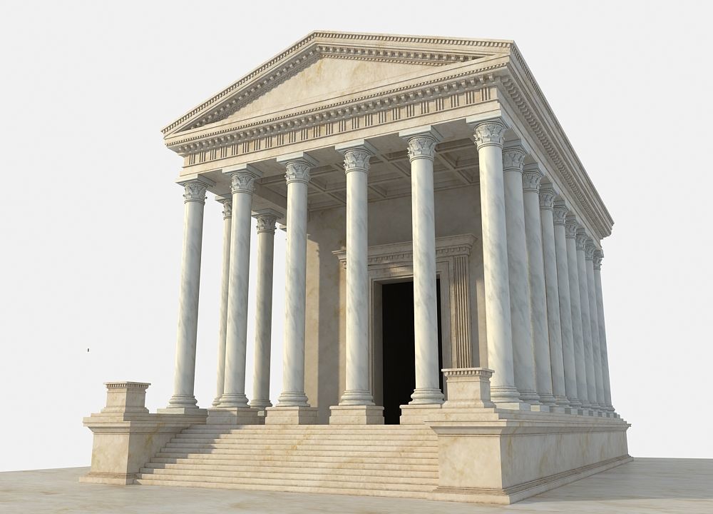 Ancient Temple 3D model_2