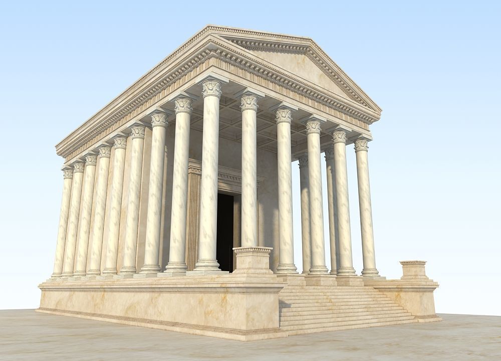 Ancient Temple 3D model_6