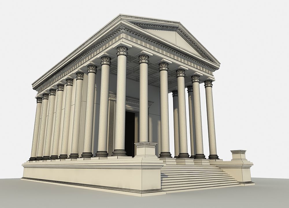 Ancient Temple 3D model_5