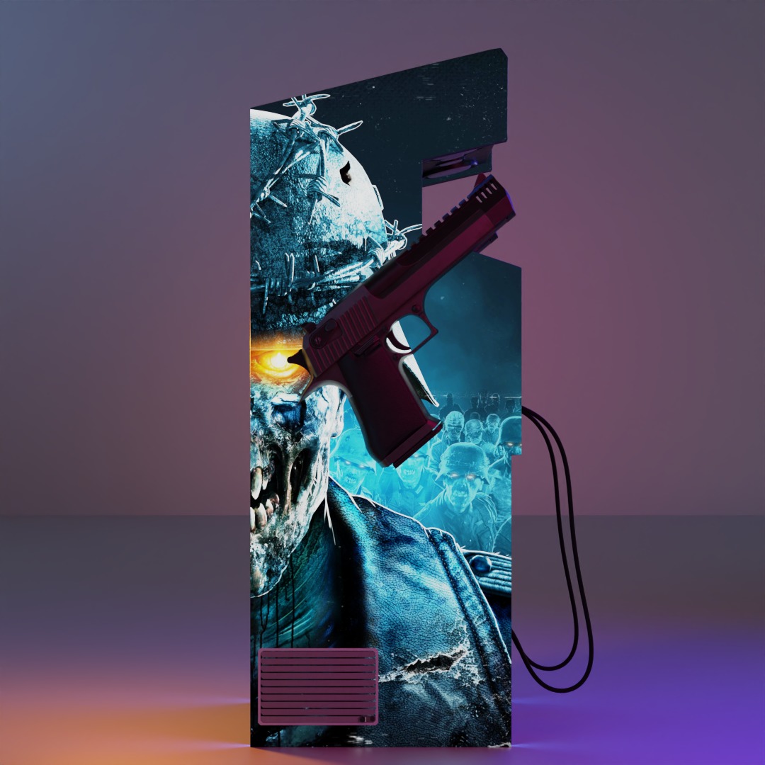 zombie shooting game machine Low-poly 3D model_10