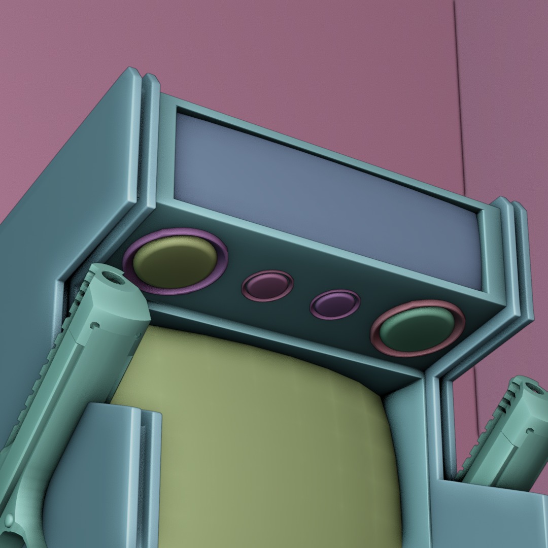 zombie shooting game machine Low-poly 3D model_7