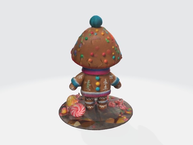 christmas gingerbread figure 3D print model_1