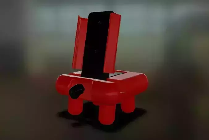 Phone holder with integrated charger 3D print model