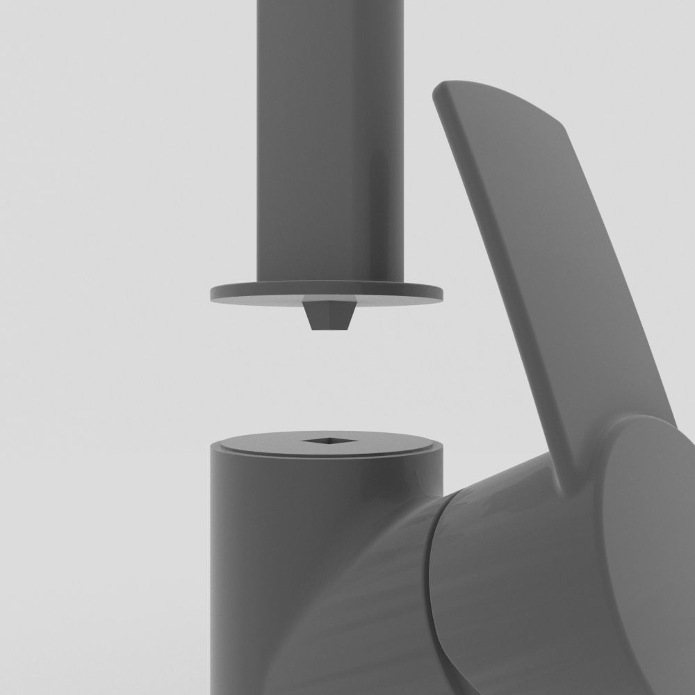 Printable Generic Kitchen Sink Mixer STL 3D model 3D print model_5