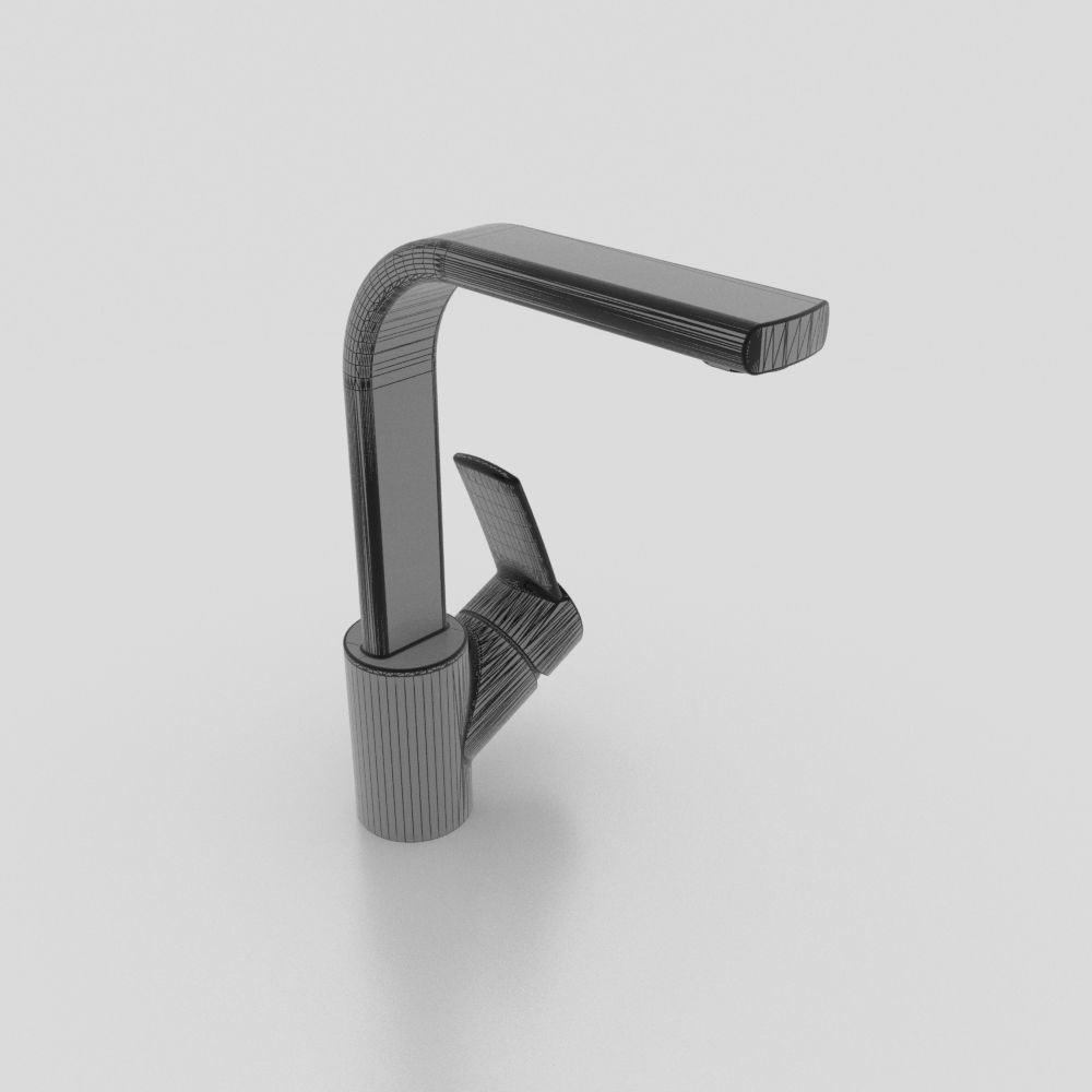 Printable Generic Kitchen Sink Mixer STL 3D model 3D print model_2