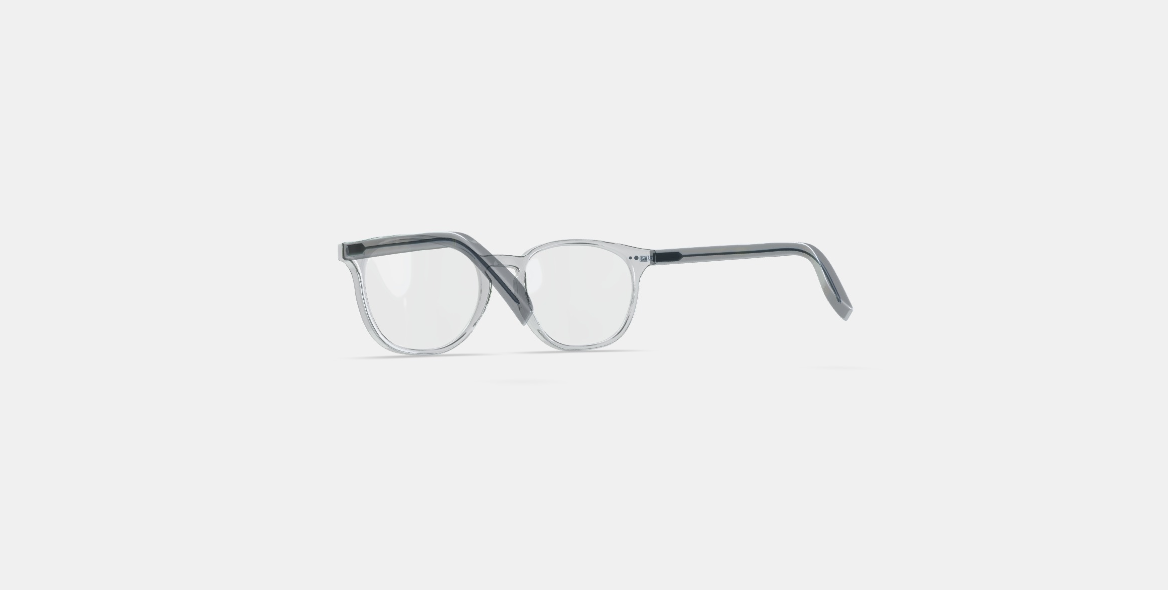 Carlton Low Bridge Fit Eyeglasses in Crystal 3D model_16