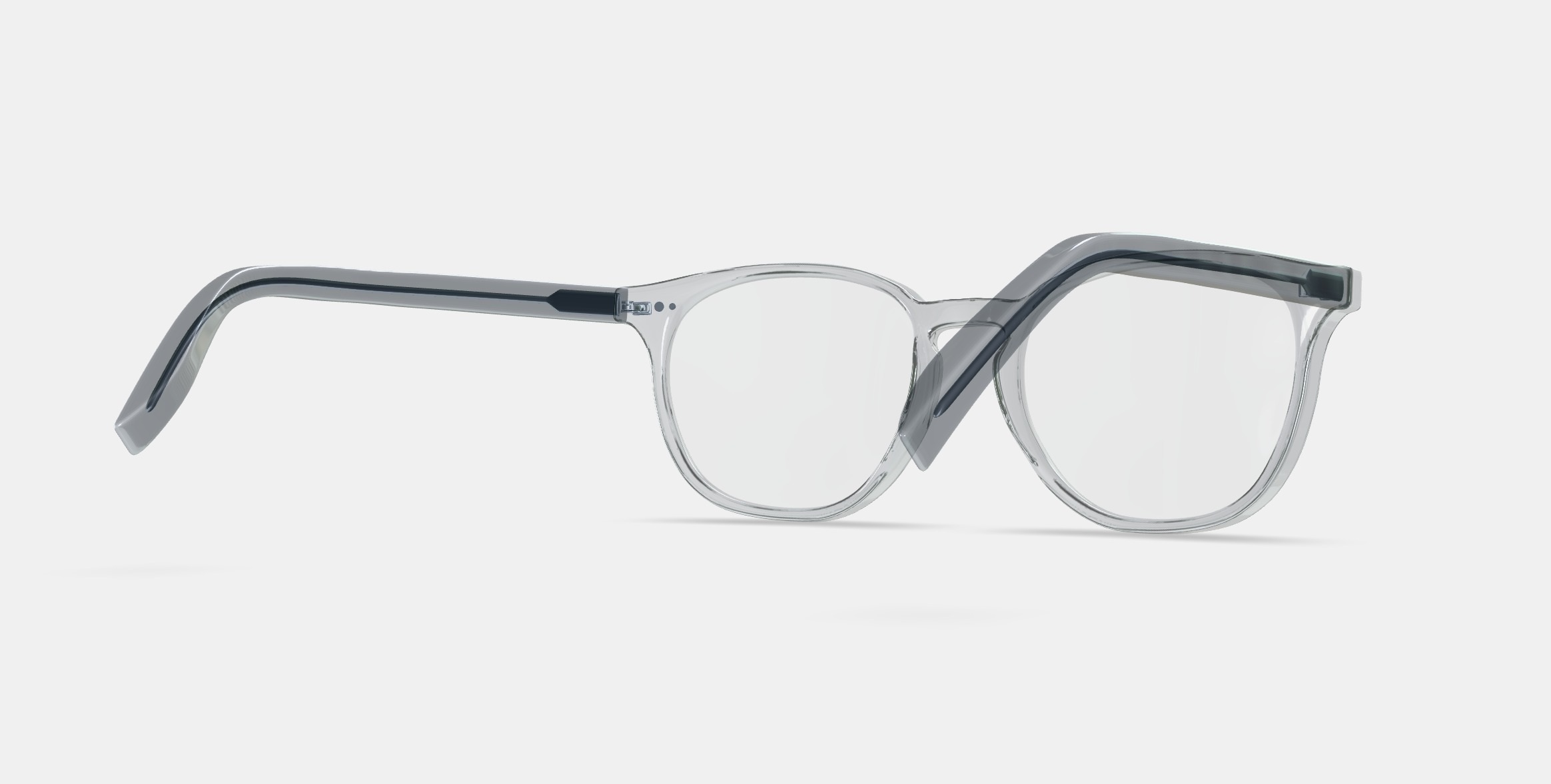 Carlton Low Bridge Fit Eyeglasses in Crystal 3D model_6