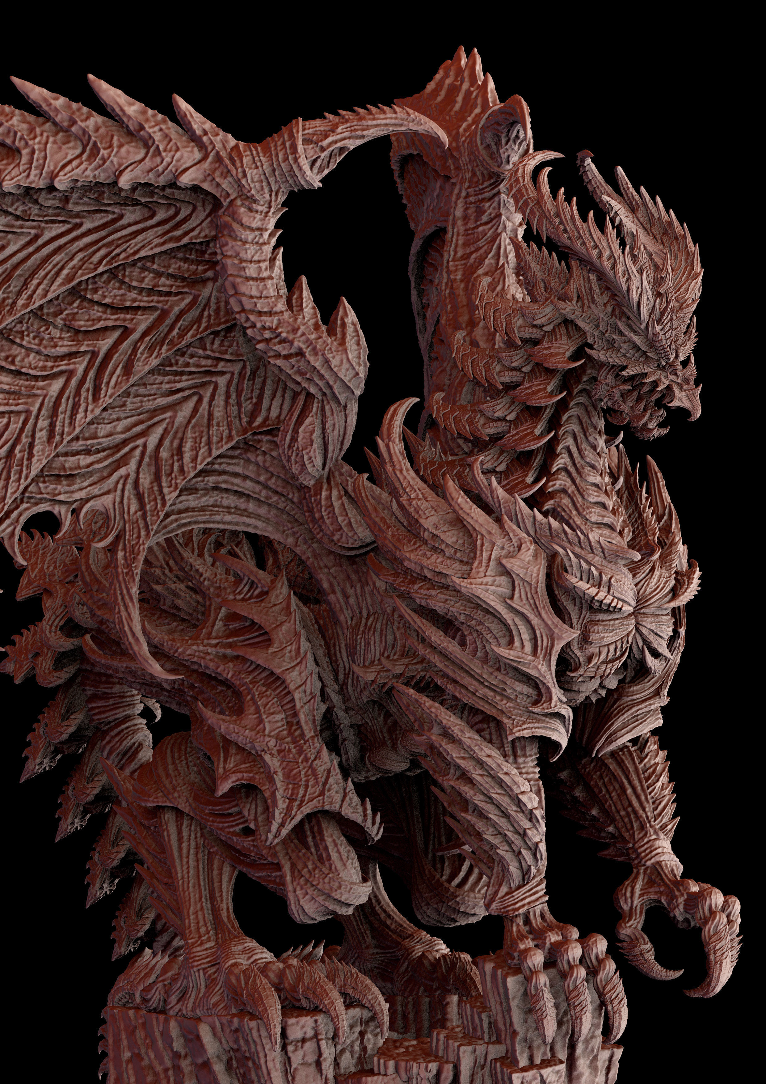 3D Game Assets 3D print model Dragon Figure  3D print model_8