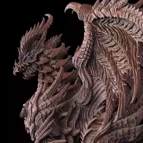3D Game Assets 3D print model Dragon Figure  3D print model