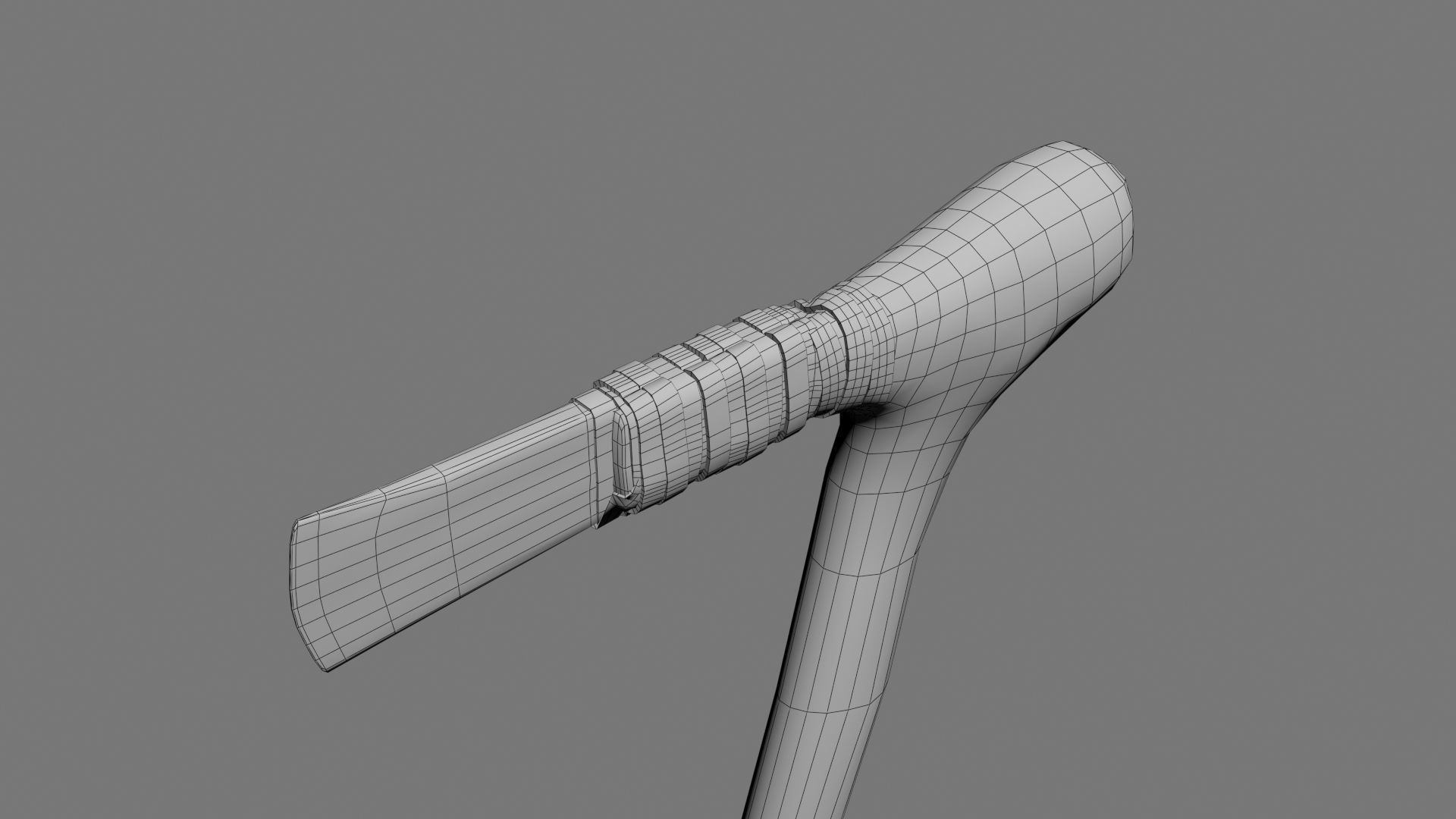 Bronze age flat axe Low-poly 3D model_1