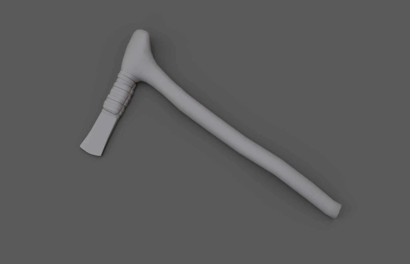 Bronze age flat axe Low-poly 3D model_18