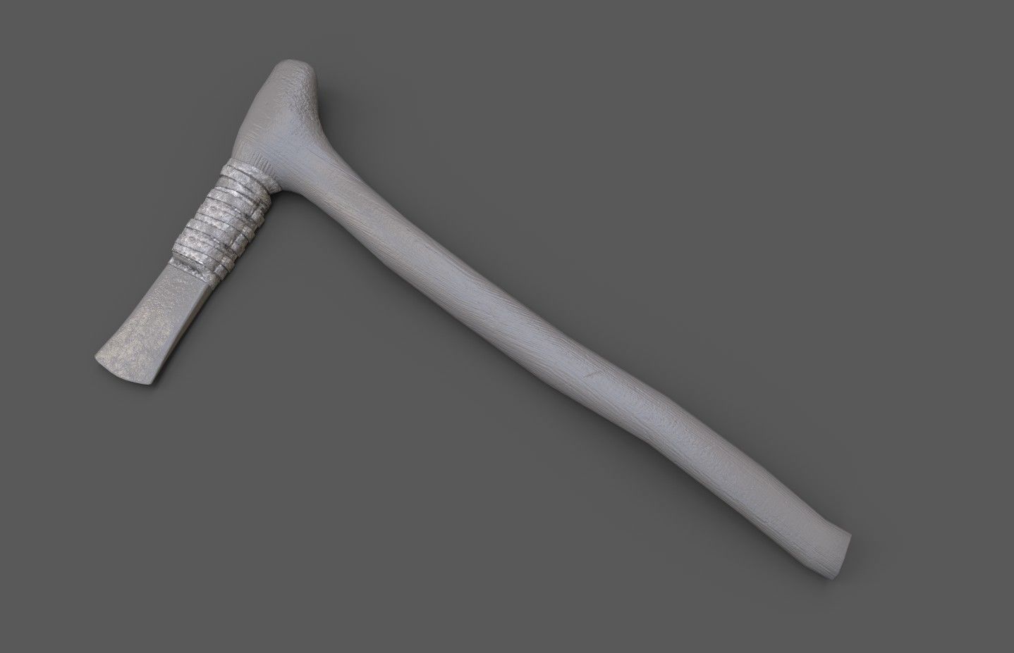 Bronze age flat axe Low-poly 3D model_15