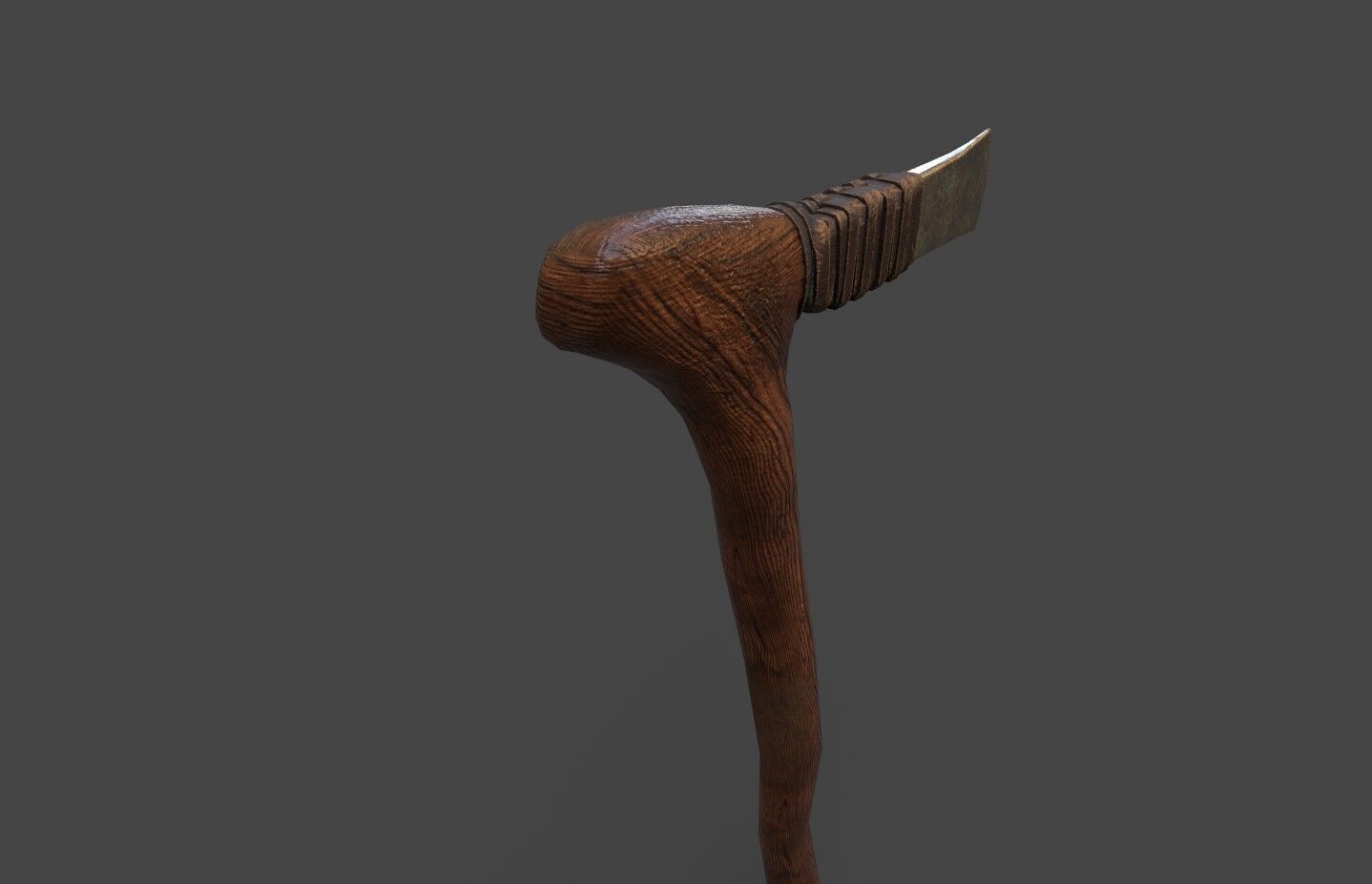 Bronze age flat axe Low-poly 3D model_9