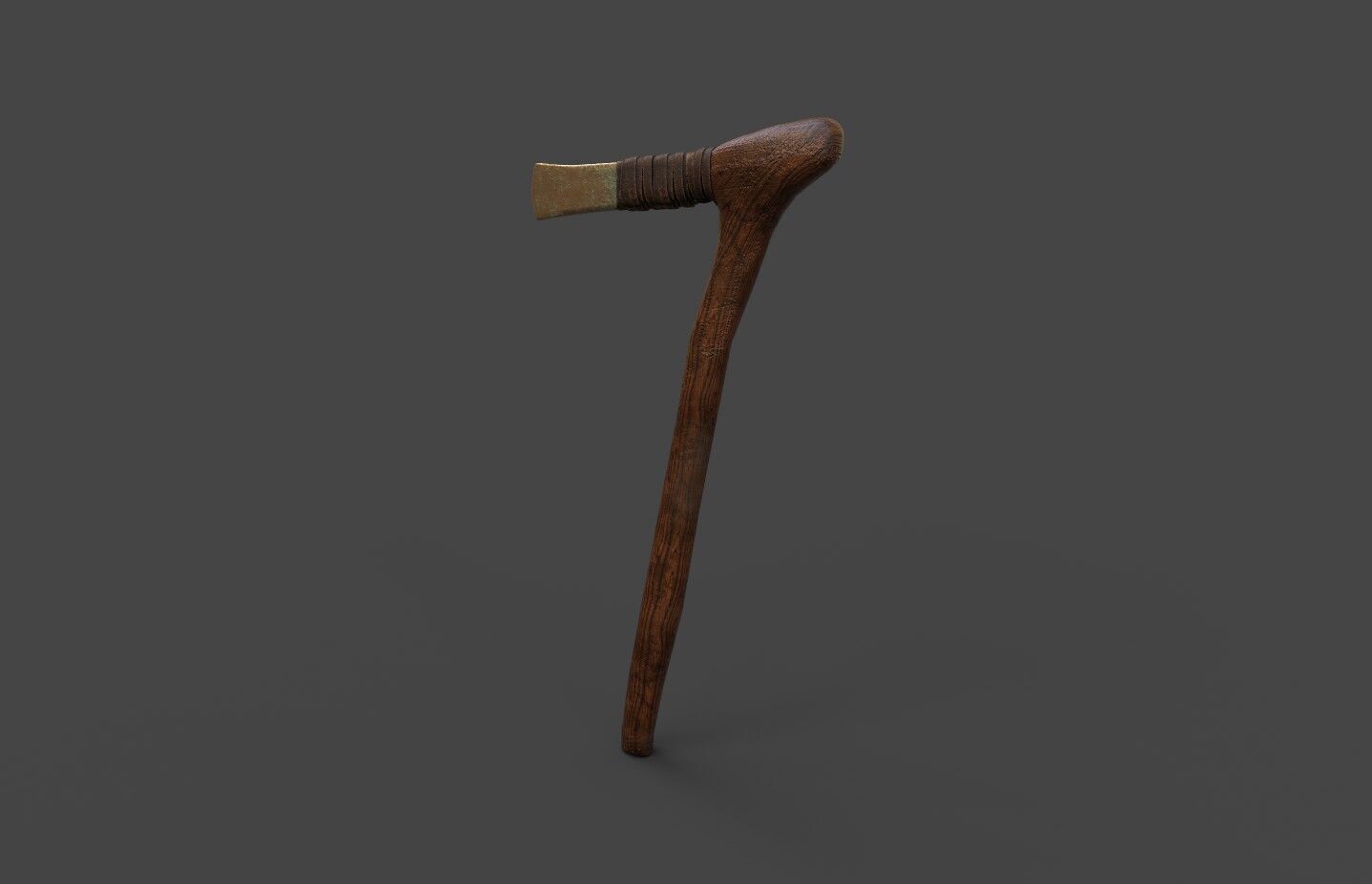 Bronze age flat axe Low-poly 3D model_2