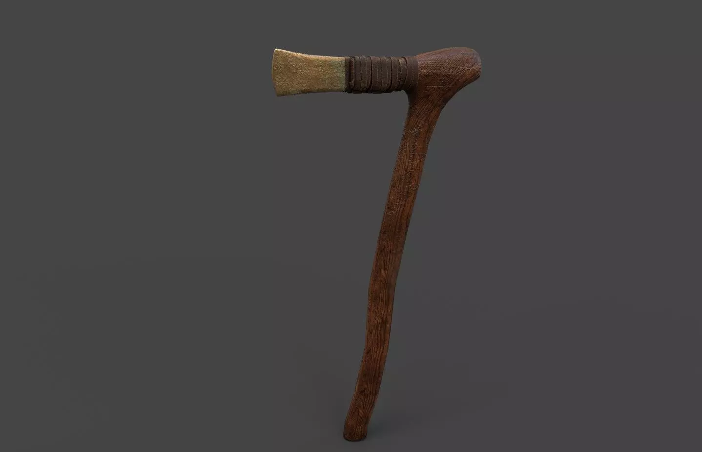 Bronze age flat axe Low-poly 3D model_0