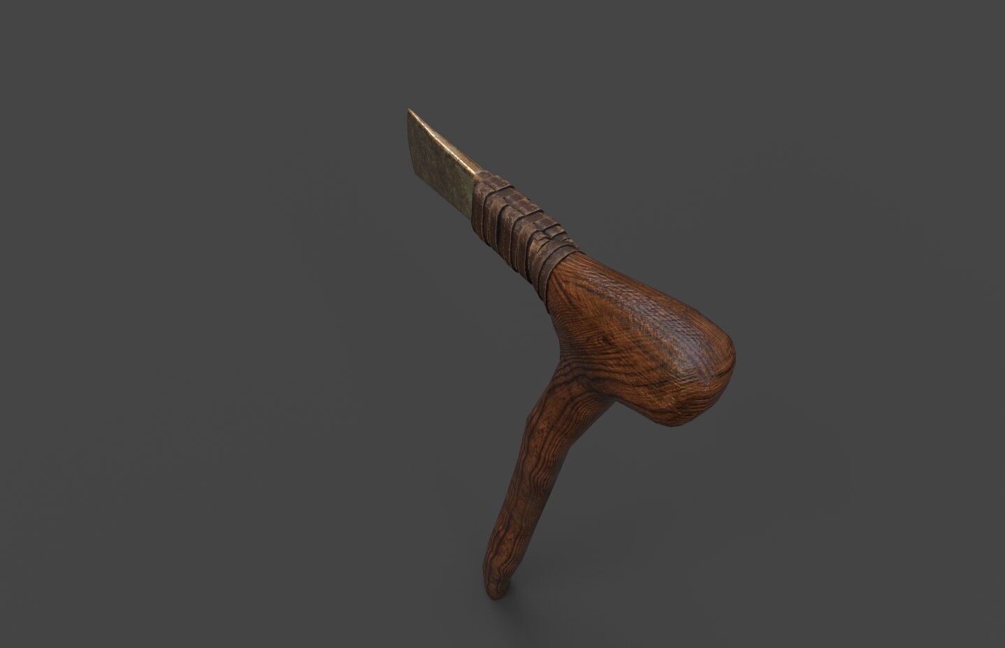 Bronze age flat axe Low-poly 3D model_6