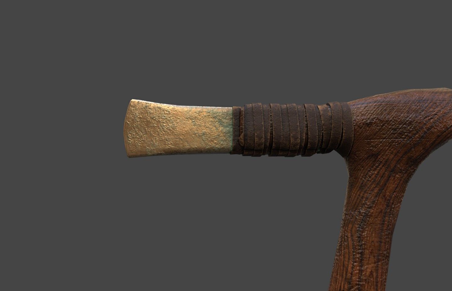 Bronze age flat axe Low-poly 3D model_13